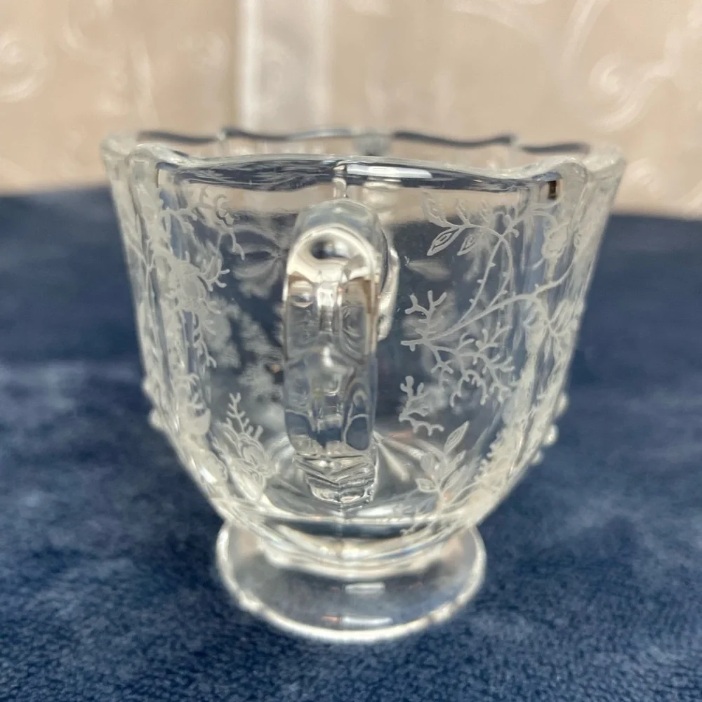Vintage Fostoria Etched Small Glass Dish